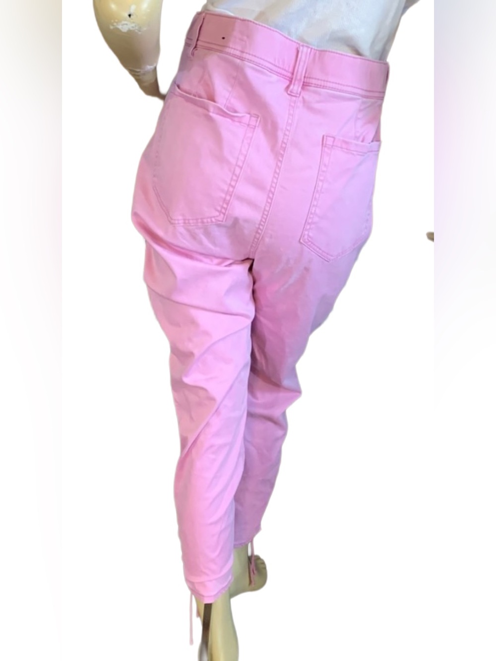 LANE BRYANT ORCHID PINK SKINNY LEG CORSET HEM PANTS (18) - Picture 4 of 13